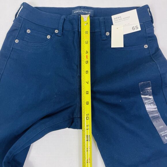 Aero Womens High Rise Jeggings Blue Seriously Stretchy Size 6S Athleisure Comfy - Picture 9 of 10